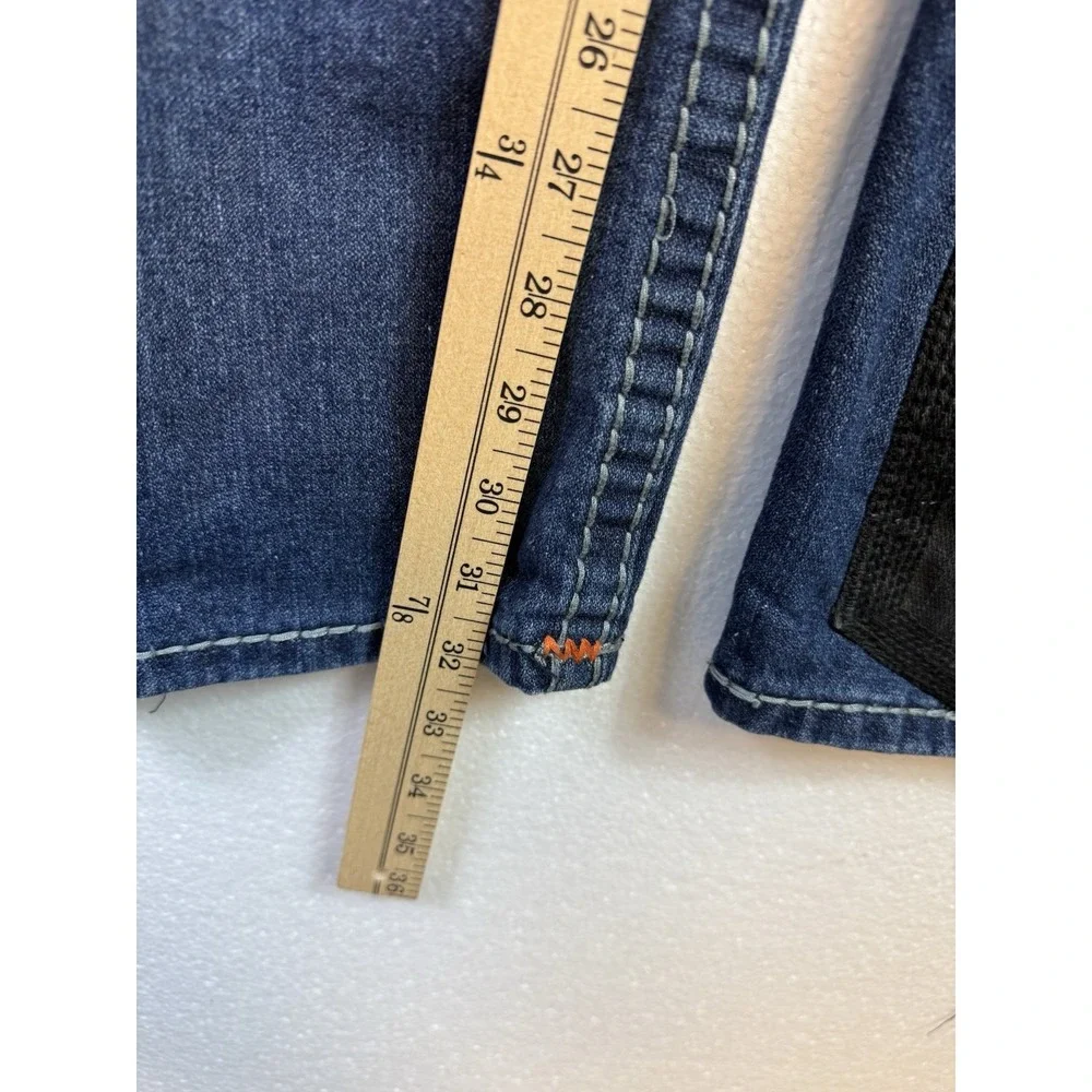 Vtg True Religion World Tour Jeans Mens 42x32 Embroidered Patch USA‎ Grunge Hip